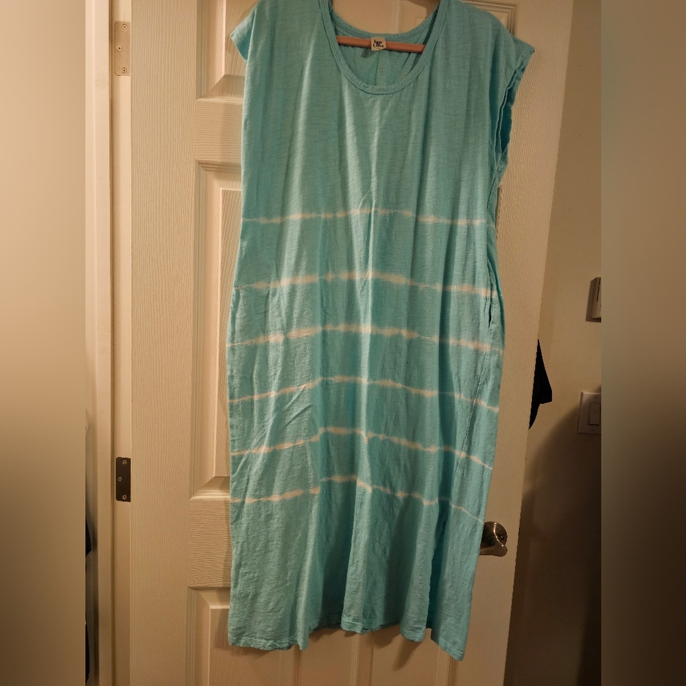 Sew In Love Turquoise and White Maxi Dress